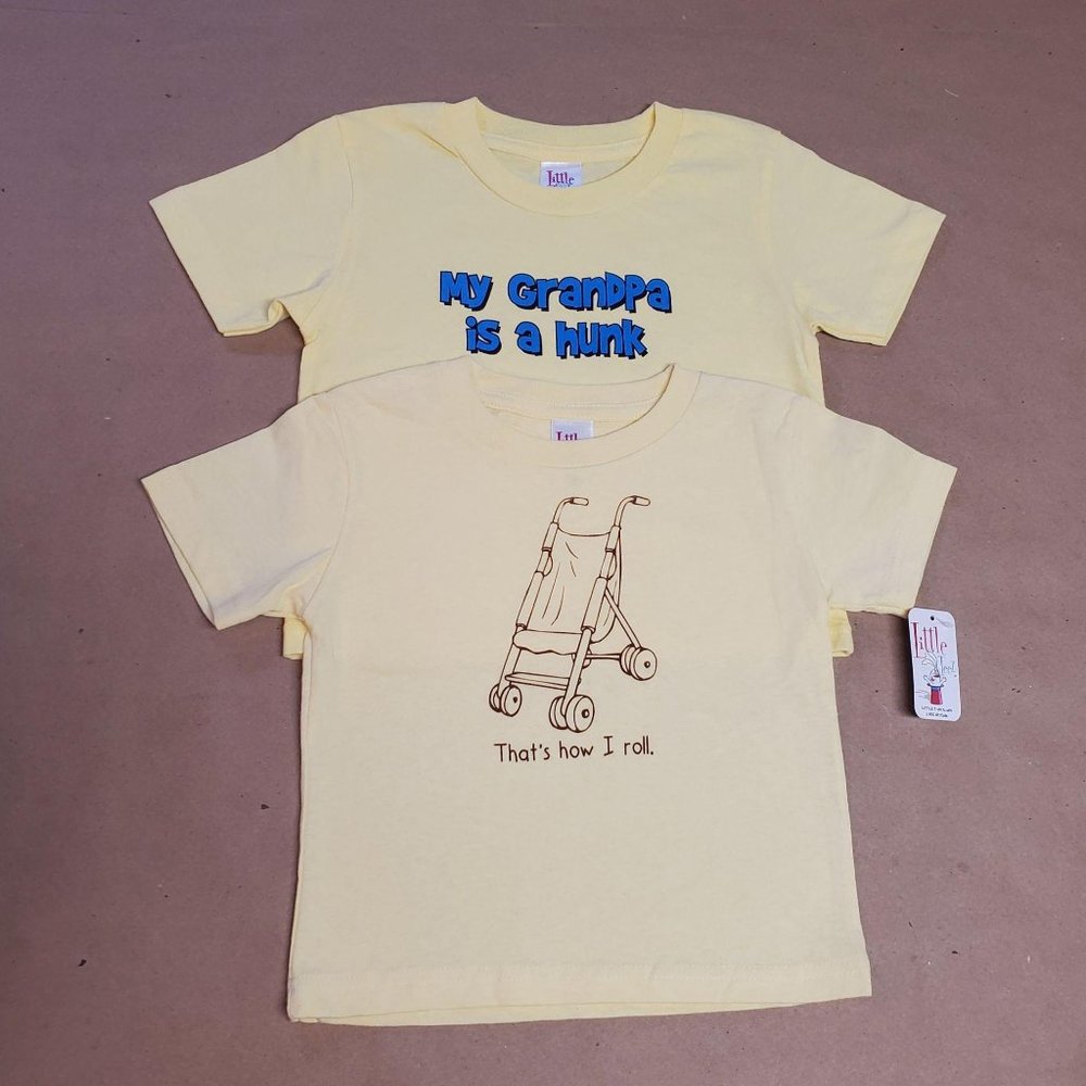 Little Teez T-Shirts 2 Pack Size 3T Yellow